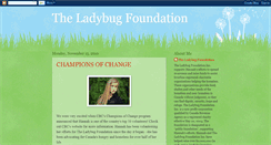 Desktop Screenshot of ladybugfoundation.blogspot.com