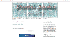 Desktop Screenshot of piecefulslumber.blogspot.com