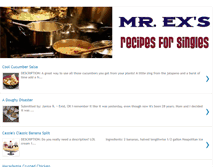 Tablet Screenshot of mrexsrecipesforsingles.blogspot.com