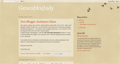 Desktop Screenshot of geneabloglady.blogspot.com