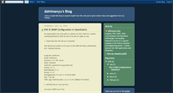 Desktop Screenshot of abhimanyusblog.blogspot.com
