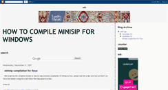 Desktop Screenshot of minisip-compilation.blogspot.com