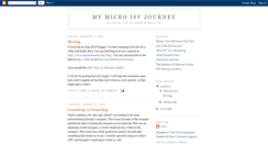 Desktop Screenshot of mymicroisvjourney.blogspot.com