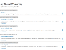 Tablet Screenshot of mymicroisvjourney.blogspot.com