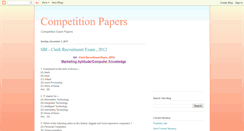 Desktop Screenshot of competitionexampapers.blogspot.com