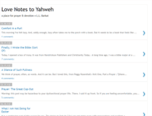 Tablet Screenshot of lovenotestoyahweh.blogspot.com