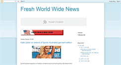 Desktop Screenshot of freshworldwidenews.blogspot.com