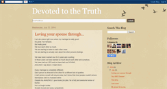 Desktop Screenshot of devotedtothetruth.blogspot.com