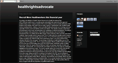 Desktop Screenshot of healthrightsadvocate.blogspot.com