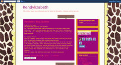 Desktop Screenshot of kendylizabeth.blogspot.com