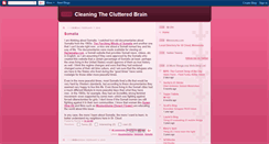 Desktop Screenshot of cleaningtheclutteredbrain.blogspot.com