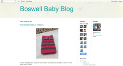 Desktop Screenshot of boswellbabyblog.blogspot.com