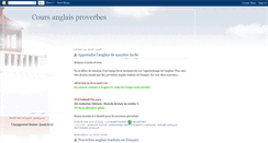 Desktop Screenshot of cours-anglais-proverbes.blogspot.com