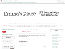 Tablet Screenshot of emmasplacetobe.blogspot.com