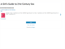 Tablet Screenshot of agirlsguideto21stcenturysex.blogspot.com