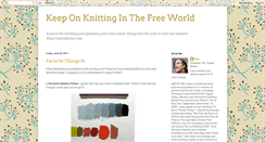 Desktop Screenshot of keeponknittinginthefreeworld.blogspot.com