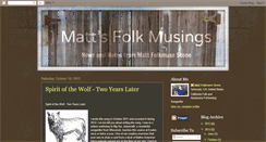 Desktop Screenshot of mattfolkmuse.blogspot.com