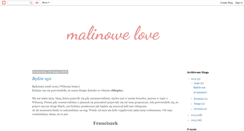 Desktop Screenshot of lovemalinowe.blogspot.com