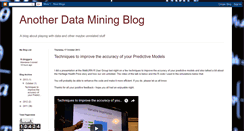 Desktop Screenshot of anotherdataminingblog.blogspot.com