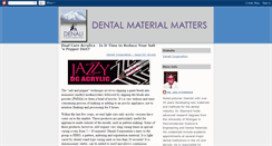 Desktop Screenshot of dentalmaterialmatters.blogspot.com