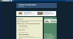 Desktop Screenshot of irodalom.blogspot.com