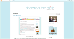 Desktop Screenshot of decembertwentieth.blogspot.com