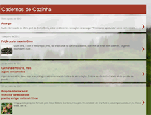 Tablet Screenshot of cadernosdecozinha.blogspot.com