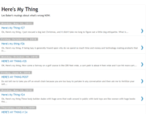 Tablet Screenshot of heresmything.blogspot.com