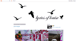 Desktop Screenshot of lyricsoflouise.blogspot.com