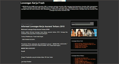 Desktop Screenshot of lowongankerjafresh.blogspot.com