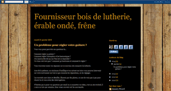 Desktop Screenshot of fournisseur-bois-lutherie.blogspot.com