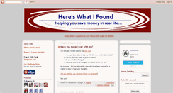 Desktop Screenshot of hereswhatifound.blogspot.com