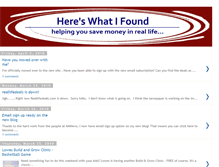 Tablet Screenshot of hereswhatifound.blogspot.com