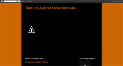Desktop Screenshot of ajedrezsanluis.blogspot.com