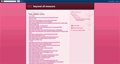 Desktop Screenshot of beyond-all-measure.blogspot.com