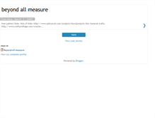 Tablet Screenshot of beyond-all-measure.blogspot.com