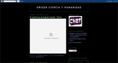 Desktop Screenshot of origencienciayhumanidad.blogspot.com