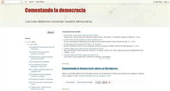 Desktop Screenshot of comentandolademocracia.blogspot.com