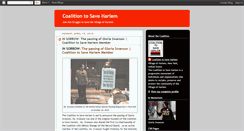 Desktop Screenshot of coalitiontosaveharlem.blogspot.com