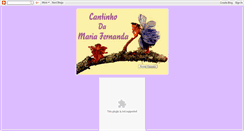 Desktop Screenshot of cantinhodamariafernanda.blogspot.com