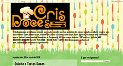 Desktop Screenshot of crisdocesesalgados.blogspot.com