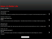 Tablet Screenshot of ideas4abetterlife.blogspot.com