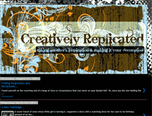 Tablet Screenshot of creativelyreplicated.blogspot.com