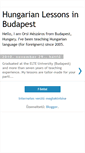 Mobile Screenshot of hungarian-lessons-in-budapest.blogspot.com