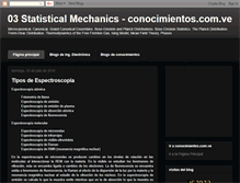 Tablet Screenshot of conocimientosstatisticalmechanics.blogspot.com