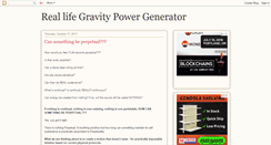 Desktop Screenshot of gravitypower-generator.blogspot.com