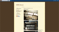 Desktop Screenshot of msrlibrary.blogspot.com