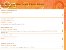 Tablet Screenshot of comosermaestraynomorirenelintento.blogspot.com