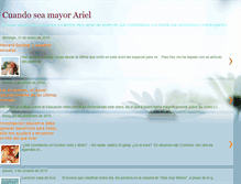 Tablet Screenshot of cuandoseamayorariel.blogspot.com