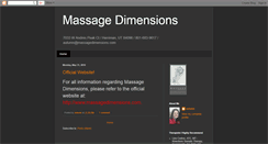 Desktop Screenshot of massagedimensions.blogspot.com